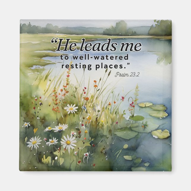 Íman Imã de geladeira Versa Da bíblia - Salms 23 (Frente)