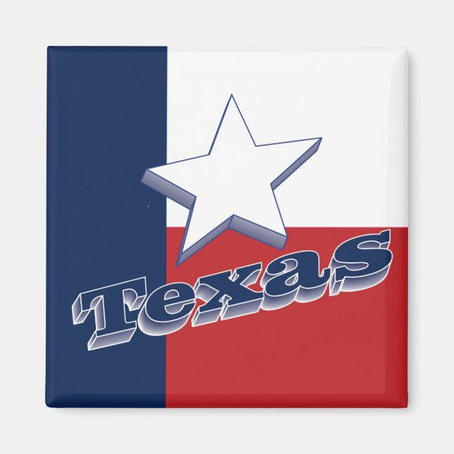 Íman Imã de geladeira Viagem de Souvenir no Texas EUA (Frente)