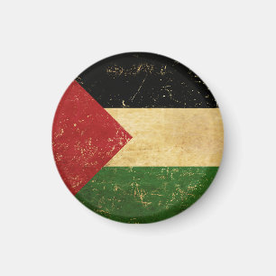 Íman Ímã de Geladeira Vintage Grunge da Bandeira Palest