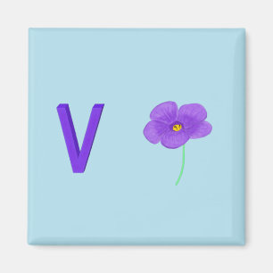 Íman Imã de geladeira violeta
