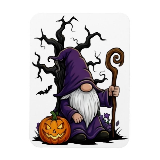 Íman Ímã de Gnome de Halloween (Vertical)