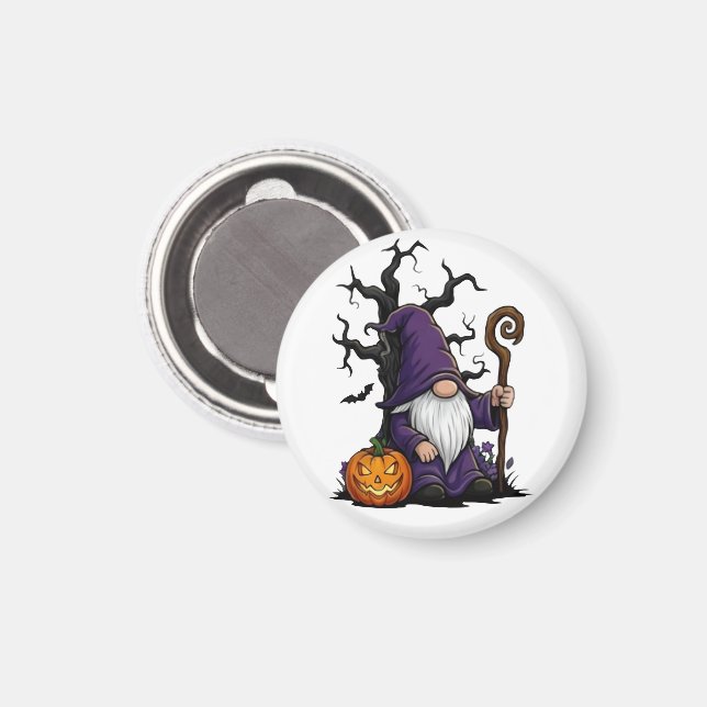 Íman Ímã de Gnome de Halloween (Front/Back)