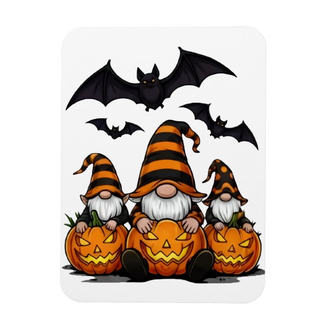 Íman Ímã de Gnome de Halloween (Vertical)