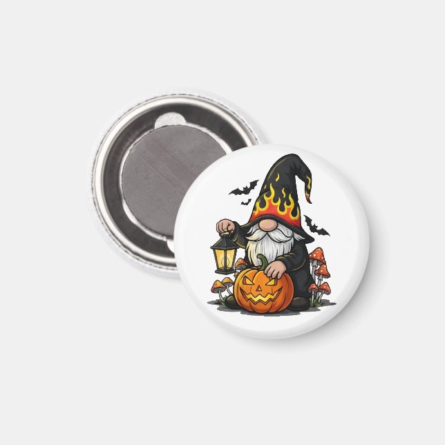Íman Ímã de Gnome de Halloween (Front/Back)