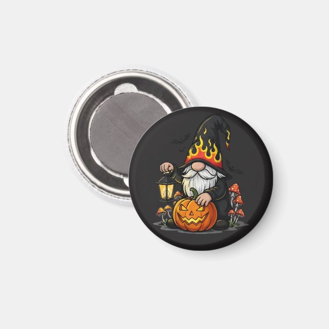 Íman Ímã de Gnome de Halloween (Front/Back)