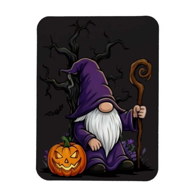 Íman Ímã de Gnome de Halloween (Vertical)