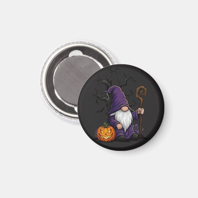 Íman Ímã de Gnome de Halloween (Front/Back)