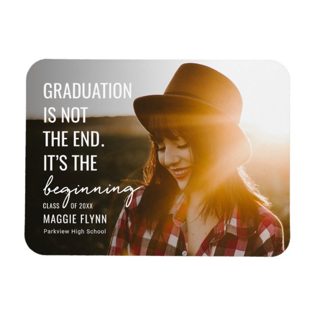 Íman Ímã de Graduação COR EDITÁVEL O Início (Horizontal)