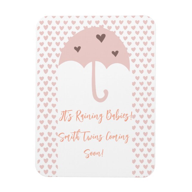 Íman Ímã de Gravidez de Gêmeos Chuvendo (Vertical)