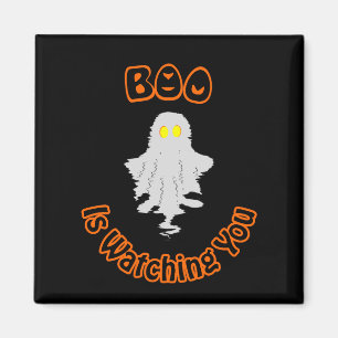 Íman Ímã de Halloween Boo Está Observando Você