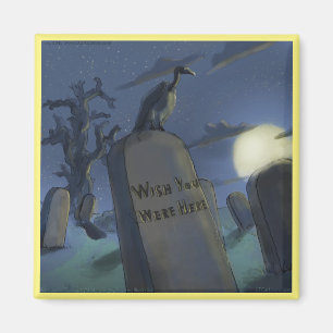 Íman Ímã de Halloween Engraçado da Headstone Invitation