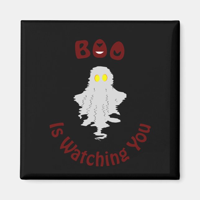 Íman Ímã de Halloween | O Fantasma Está Te Observando (Frente)