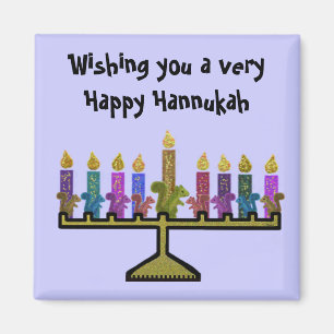 Íman Ímã de Hannukah Menorah dos esquilos