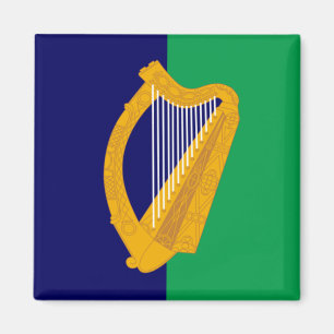 Íman Ímã de Ireland - harpa no azul & no verde