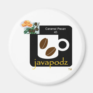 Íman Ímã de JavaPodz Frig - noz-pecã do caramelo