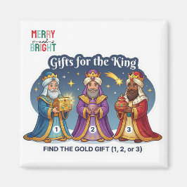 Íman Ímã de Jogo Lógico de Presentes de Natal dos Três