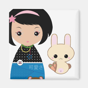 Íman Ímã de Kawaii Kokeshi