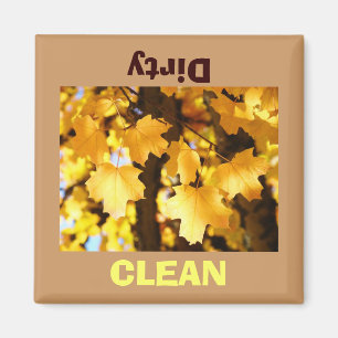 Íman Ímã de lava louça suja limpa Golden Autumn