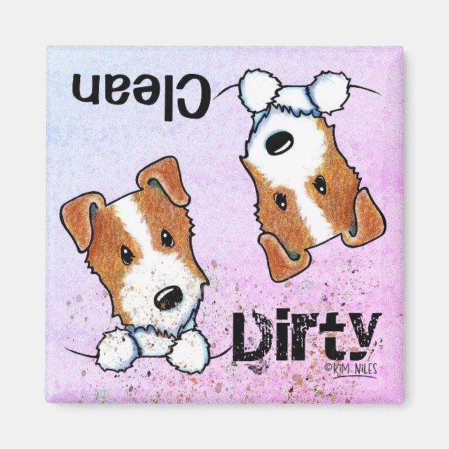 Íman Ímã de lava-louças Jack Russell Terrier JRT (Frente)