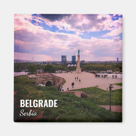 Íman Ímã de lembrança de Belgrado vista de Kalemegdan