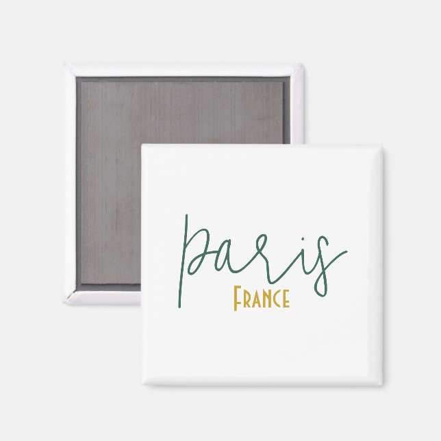 Íman Ímã de Lembrança de Paris, França (Front/Back)