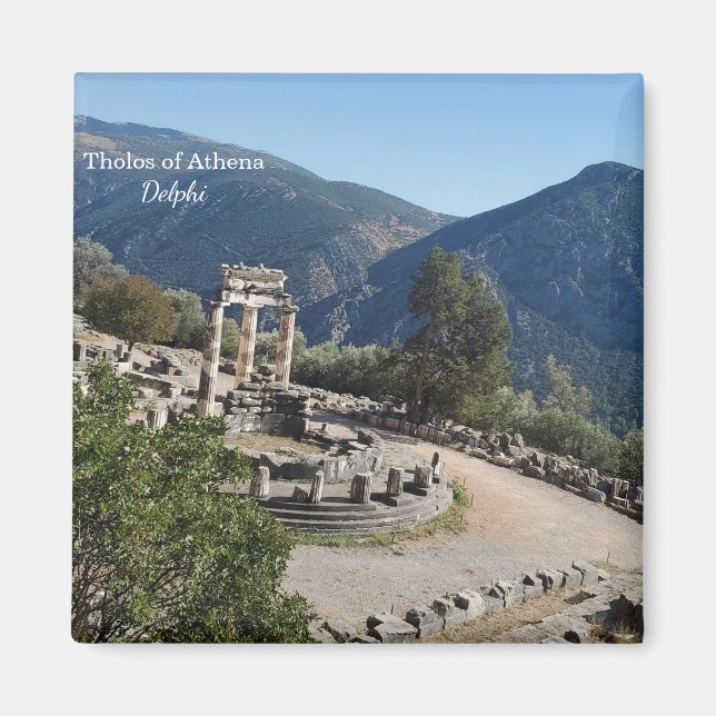 Íman Ímã de lembrança Tholos de Atena Delfos (Frente)