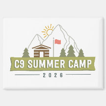 Ímã de Logo do Acampamento de Verão C9 2026
