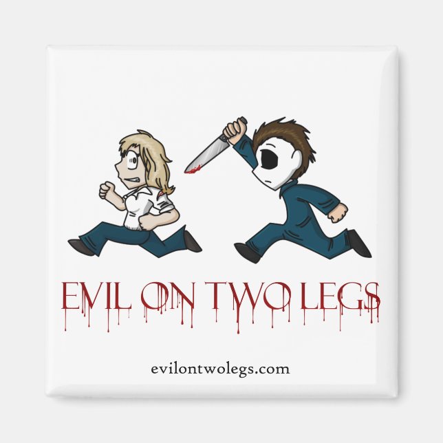 Íman ímã de logotipo evilontwolegs.com (Frente)