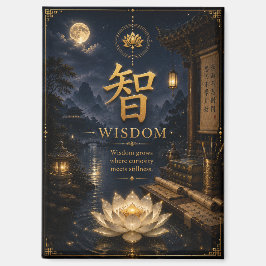 Íman Ímã de Lótus do Caractere Chinês 智 Sabedoria (Zhi)