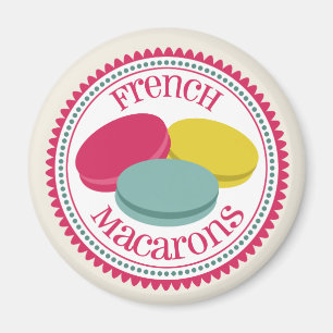 Íman Ímã de Macarons de três franceses