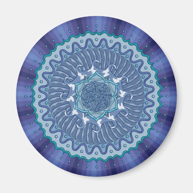 Íman Ímã de Mandala de Água (Frente)