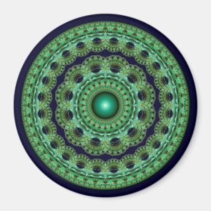 Íman ímã de mandala fractal ornamentado