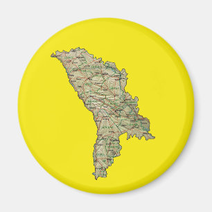 Íman Ímã de Mapa da Moldávia