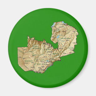 Íman Ímã de Mapa da Zâmbia