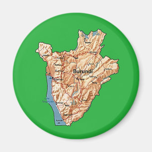 Íman Ímã de Mapa do Burundi