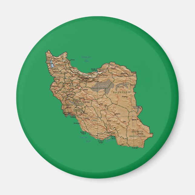 Íman Ímã de Mapa do Irã (Frente)
