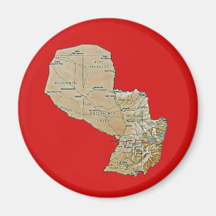Íman Ímã de Mapa do Paraguai