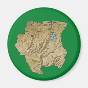 Íman Ímã de Mapa do Suriname