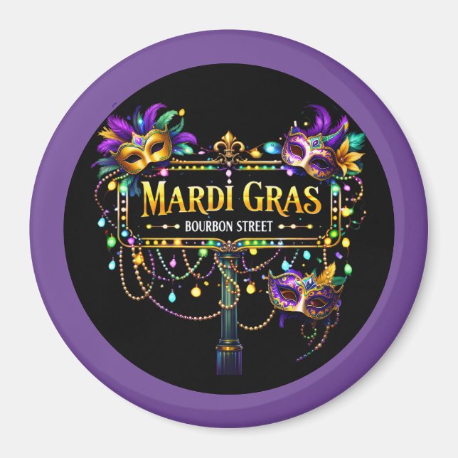 Íman Ímã de Mardi Gras (Frente)