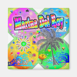 Íman Ímã de Marina Del Rey Quadro Seasons