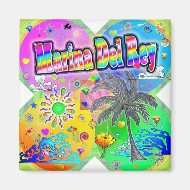 Íman Ímã de Marina Del Rey Quadro Seasons (Frente)