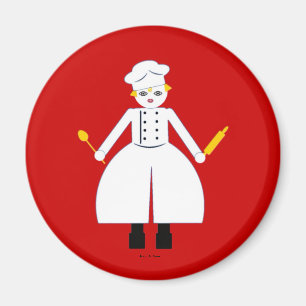 Íman Ímã de Martzkin Chefette vermelho da cozinha