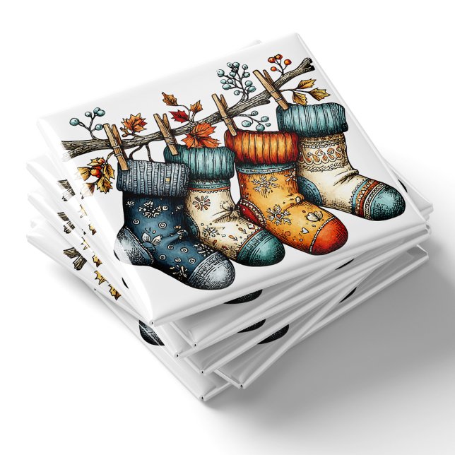 Íman Ímã de Meias de Natal | Ímã de Natal (Christmas Stockings Magnet | Christmas Magnet by PiggyPrint Sticker. by PiggyPrint Sticker. )