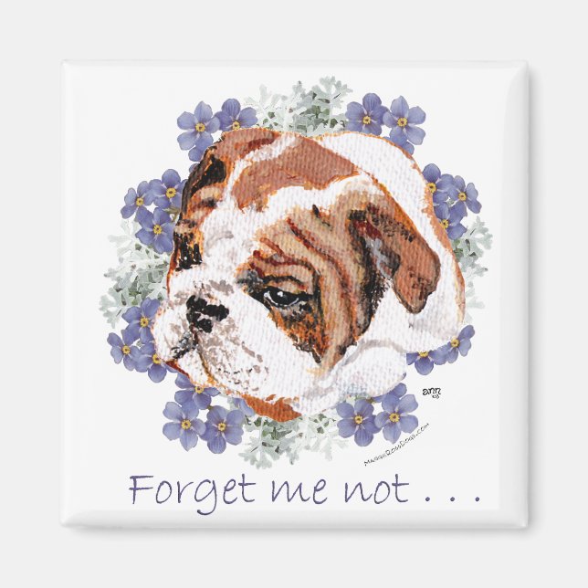 Íman Ímã de Memória do Bulldog Inglês (Frente)