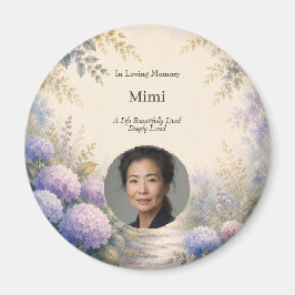 Íman Ímã de Memorial de Foto Personalizado | Aquarela