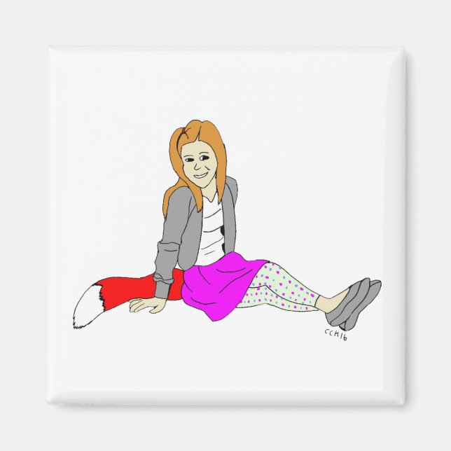 Íman ímã de menina foxy (Frente)