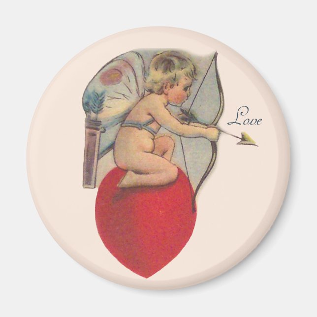 Íman Ímã de Mensagem do Cupido no Dia dos Namorados (Frente)