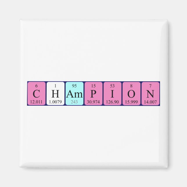 Íman ímã de mesa periódica Champion (Frente)
