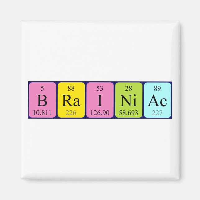 Íman ímã de mesa periódica do Brainiac (Frente)