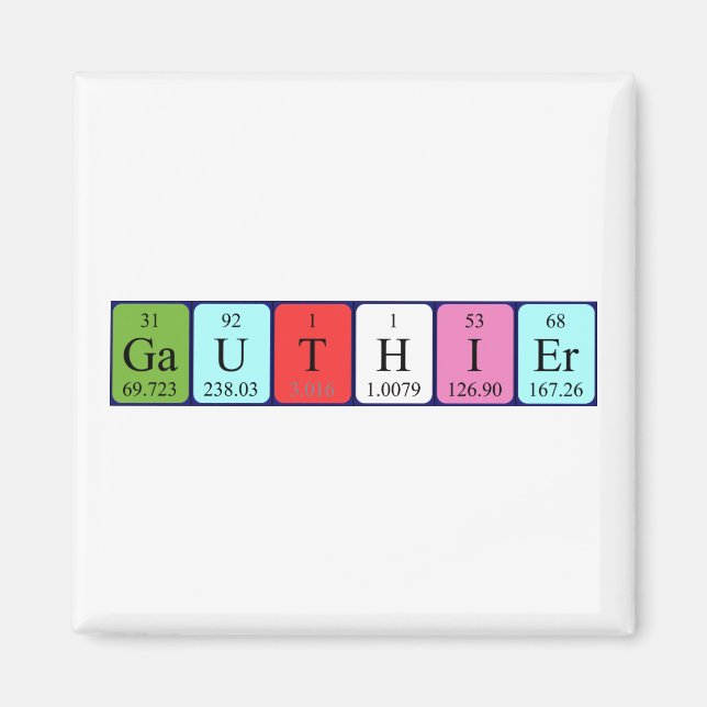 Íman ímã de mesa periódica do Gauthier (Frente)